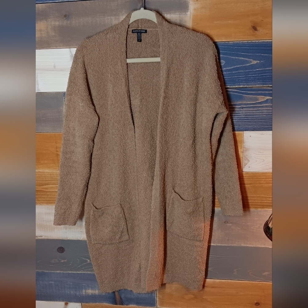 Eileen Fisher Tan Cardigan S